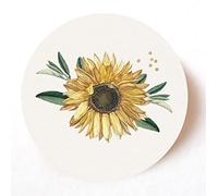 stika.co Pack of 72 Sunflower Paper Labels, Sunflower Green Leaf Stickers Colourful Decorative Stickers for Crafts, Wedding, Party Favours (72)"