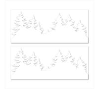 stika.co Reusable Woodland Christmas Window Cling Stickers - Festive Static Cling Vinyl Tree Silhouettes for Holiday Decor (A3-420 x 295 mm)