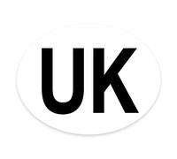 stika.co Road Legal UK United Kingdom Symbol Reflective Car Vinyl Sticker Decal - 170x130mm Oval for European Roads