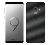 stika.co Samsung Galaxy S9 Textured Black Carbon Fibre Skin Sticker Self-adhesive Vinyl, Back Only