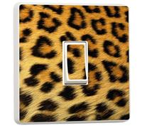 stika.co Set of 2 Leopard Print Light Switch Sticker | Self-Adhesive Vinyl Switch Cover | Decorative Animal Print Switch Plate Decal for Nursery, Kids' Room & Bedroom