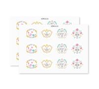 stika.co Set of 72 Mother’s Day Paper Labels | Round Self-Adhesive Stickers | Matt Finish | Gift & Card Decoration