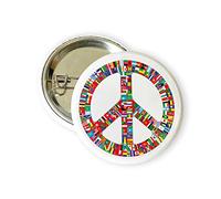 stika.co World Peace Badge, Peace Pin Button Badge, United against war, 38mm, Button Chest Pin Badge (5)