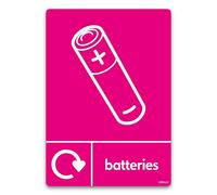Stika.co WRAP Battery Recycling Sign Self-Adhesive Vinyl Sticker, BS EN ISO 7010 Compliant, A6 148x105mm