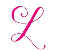 StikArt Cursive Script Letters for Personalized Custom Name Wall Decals, Capital Letter L (Pink)