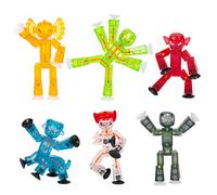 StikBot Zing Monsters, Complete Set of 6 Poseable Monster Action Figures, Includes Giggles, Goblin, Insector, Grim, Aquafang and Kyron