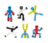StikBot Zing Series 4 - Colour 6 Piece Posable Figure Set - For Stop Motion Animation - in Eco Packaging