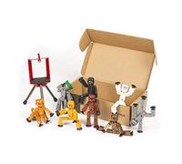 StikBot Zing, Set of 8 Clear Collectable Action Figures and Mobile Phone Tripod, Create Stop Motion Animation, Great for Kids Ages 4 and Up