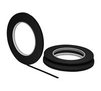 STIKK 3 pk 1/4" inch x 60yd Black Painters Tape 14 Day Easy Removal Trim Edge Thin Narrow Finishing Masking Tape (.25 in 6MM)