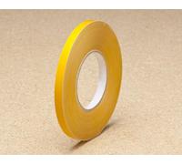 STIKON White PVC Double-sided tape | High performance acrylic | Permanent fixing plastic and wood, trims, furniture, POS displays, vinyl banner hemming (1, 9mm x 50m)