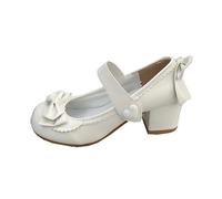 Stiletto Heels Women Round Toe Heels Ladies Elegant Bow Work and Professional Settings Ideal for Creating a Polished Appearance - Perfect for Elegant Evening Wear White