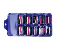 Stiletto Nail Tips, 100Pcs Acrylic Nail Art Tips Set Full Cover Nail Tips Press On Nails Pure Color Artificial Press On Fake Nails Nails Finger Manicure for Women and Girls (11)