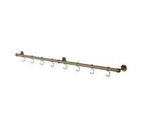 Stiley Living 1000mm Kitchen Utensil Rail with 8 Hooks (Antique Brass)