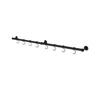 Stiley Living 1000mm Kitchen Utensil Rail with 8 Hooks (Matt Black)
