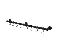Stiley Living 600mm Kitchen Utensil Rail with 8 Hooks (Matt Black)