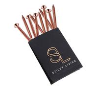 Stiley Living Countersunk Screws - Flat Head, Stainless Steel, Corrosion Resistant, Phillips Drive, Decorative Fixings - Pack of 10 (Polished Copper, 5mm X 60mm)