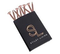 Stiley Living Countersunk Screws - Flat Head, Stainless Steel, Corrosion Resistant, Phillips Drive, Decorative Fixings - Pack of 10 (Polished Copper, 5mm x 30mm)