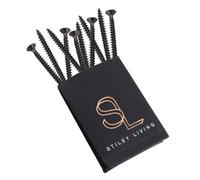 Stiley Living Countersunk Screws - Flat Head, Stainless Steel, Corrosion Resistant, Phillips Drive, Decorative Fixings - Pack of 10 (Matt Gunmetal, 5mm X 60mm)