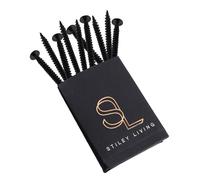 Stiley Living Countersunk Screws - Flat Head, Stainless Steel, Corrosion Resistant, Phillips Drive, Decorative Fixings - Pack of 10 (Matt Black, 5mm X 60mm)