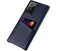 StilGut Back Cover compatible with Samsung Galaxy Note 20 Ultra, Leather Case with Card Holder, Darkblue Nappa