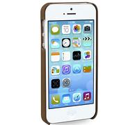 StilGut BackCover in genuine leather compatible with Apple iPhone 5 & 5s, old style camel brown