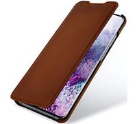 StilGut Book Type Flip Case for Galaxy S20 Plus/S20+, Genuine Leather Galaxy S20 Plus/S20+ Case, Antique Brown