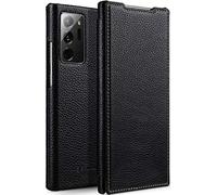 StilGut Book Type Flip Case for Samsung Galaxy Note 20 Ultra, Genuine Leather Samsung Note 20 Ultra Case, Black