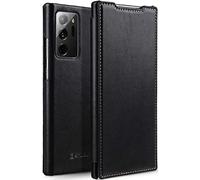 StilGut Book Type Flip Case for Samsung Galaxy Note 20 Ultra, Genuine Leather Samsung Note 20 Ultra Case, Black Nappa