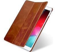 StilGut Genuine Leather Case Compatible with Apple iPad Air 3 (10.5" 2019), Couverture Smart Cover with Stand Function, Cognac Brown