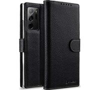 StilGut Wallet Case for Samsung Galaxy Note 20 Ultra, Genuine Leather Galaxy Note 20 Ultra Case with Card Holder & Stand Function, Black