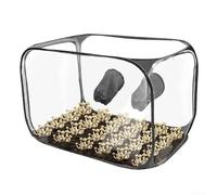 Still Air Box for Mushroom Cultivation Work Sterile Low Airflow Chamber with 360 Degree View and Glove Ports for Mycological Procedures (balck)