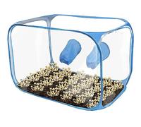 Still Air Box Mushroom Grow Tent Kit - Portable Pop Up Grow Box for Mushroom Cultivation, Mycology & Horticulture | 35.8x23.2x22.8 Inch | Arm Sleeves Design - blue