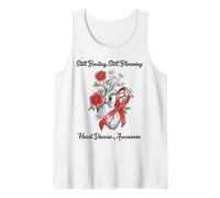 Still Beating Blooming Heart Disease Awareness Survivor Tank Top