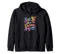 Still Bi When I'm Dating Anyone Bisexual Pride LGBTQ+ Zip Hoodie