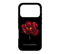 Still Blooming Minimalist Flower, Elegant Red Floral Design Case for iPhone 17 Pro