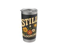 Still Blooming Vintage Retro Flower Design Stainless Steel Insulated Tumbler
