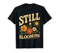 Still Blooming Vintage Retro Flower Design T-Shirt