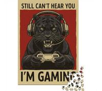 Still Can't Hear You I'm Gaming Poster, Panth Jigsaw Puzzle, 1000 Piece