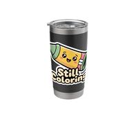 Still Coloring Bandaged Yellow Crayon Creative Hobby Stainless Steel Insulated Tumbler
