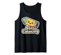 Still Coloring Bandaged Yellow Crayon Creative Hobby Tank Top