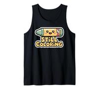 Still Coloring Kawaii Crayon Character Cute Drawing Fan Tank Top