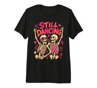 Still Dancing Breast Cancer Awareness Skeleton Premium T-Shirt