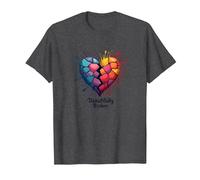 Still Despite Breaks: Colorful Crayon Burst for Dreamers T-Shirt, Men, Dark Heather Grey, S
