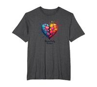 Still Despite Breaks: Colorful Crayon Burst for Dreamers T-Shirt, Men's Big and Tall, Dark Heather Grey, 6X Tall