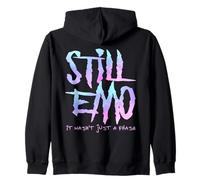 Still Emo. it wasn't just a phase - Funny Emo Goth Zip Hoodie