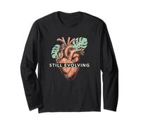 Still Evolving Anatomical Heart Monstera Leaf Long Sleeve T-Shirt