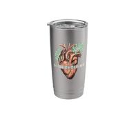 Still Evolving Anatomical Heart Monstera Leaf Stainless Steel Insulated Tumbler