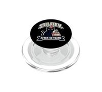 Still Feral After 40 Years Funny Cat Birthday Graphic PopSockets PopGrip for MagSafe