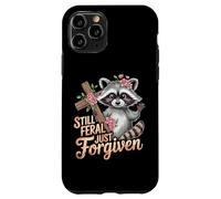 Still Feral Just Forgiven Vintage Christian Cross Raccoon Case for iPhone 11 Pro