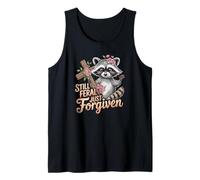 Still Feral Just Forgiven Vintage Christian Cross Raccoon Tank Top